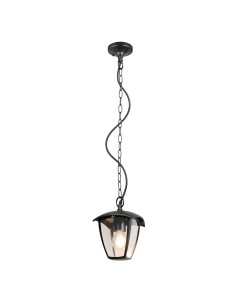 Suspension extérieure Venta noire style lanterne avec chaîne