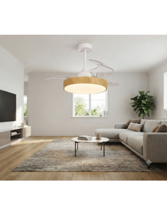 Ventilateur Diam.91cm Dim. 45 W 2700K/5000K Blanc - Mantra - Alaska mini 2