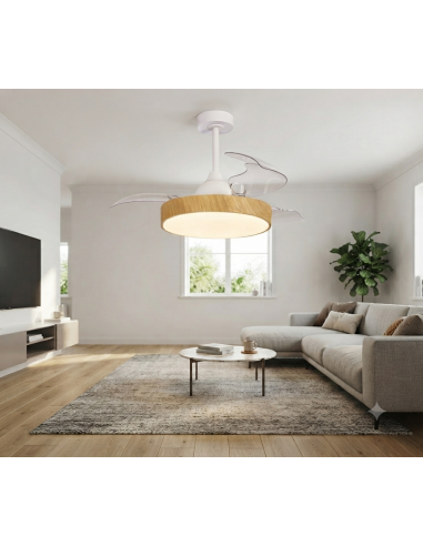 Ventilateur Diam.91cm Dim. 45 W 2700K/5000K Blanc - Mantra - Alaska mini