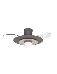 Ventilateur Diam.50 cm 20W 3000/5000 K Café et Nickel - Mantra - Kyoto