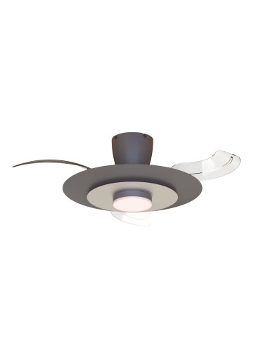 Ventilateur Diam.50 cm 20W 3000/5000 K Café et Nickel - Mantra - Kyoto