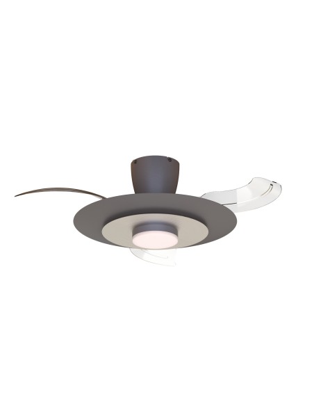 Ventilateur Diam.50 cm 20W 3000/5000 K Café et Nickel - Mantra - Kyoto