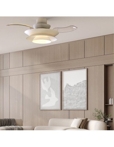 Ventilateur plafond Diam. 50 cm 20W 2520 LM 3000K / 5000K Blanc- Mantra - Aconcagua