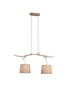 Suspension 2xE27, max. 40W, Imitation Bois - Mantra - Sabina
