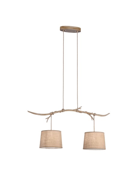 Suspension 2xE27, max. 40W, Imitation Bois - Mantra - Sabina