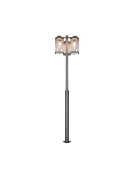 Lampadaire extérieur Sambesi anthracite 3 lanternes E27