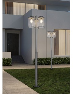 Lampadaire extérieur Sambesi anthracite 3 lanternes E27 2