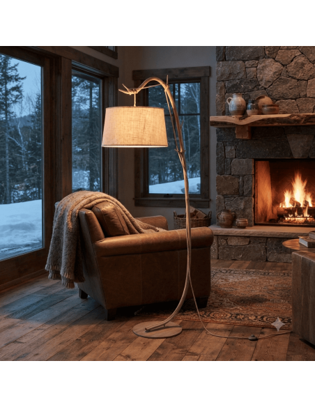 Lampadaire 1xE27, max. 40W, Imitation Bois - Mantra - Sabina