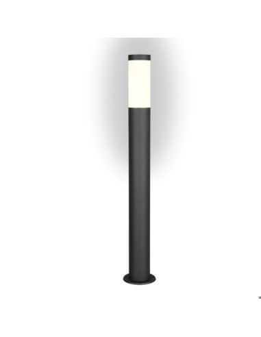 Borne lumineuse Trioto noire pour jardin, allée et entrée