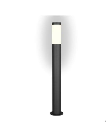 Borne lumineuse Trioto noire pour jardin, allée et entrée