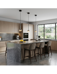 Suspension Diam 9.8 cm 1xGX53, IP20, Verre Bronze/Noir - Mantra - Tonic 2