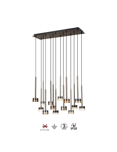 Suspension 14xGX53, 12W, IP20, Verre Multicolore - Mantra - Tonic