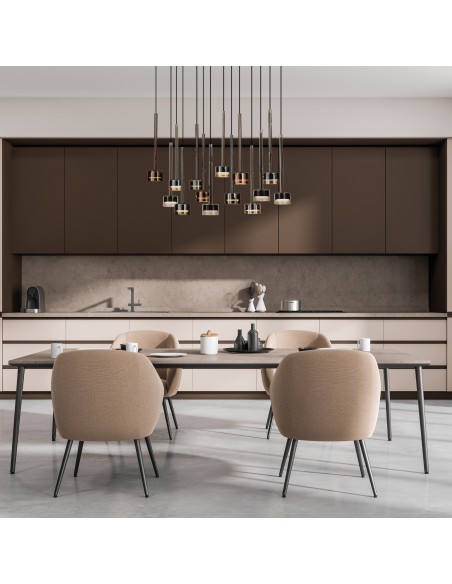 Suspension 14xGX53, 12W, IP20, Verre Multicolore - Mantra - Tonic