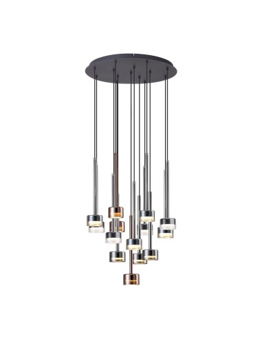Suspension circulaire14xGX53, 12W, Verre Multicolore - Mantra - Tonic
