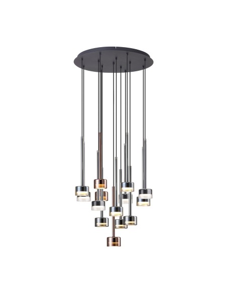 Suspension circulaire14xGX53, 12W, Verre Multicolore - Mantra - Tonic