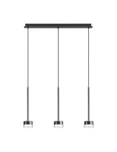 Suspension ligne 3xGX53, 12W, IP20,Verre Transparent  - Mantra - Tonic