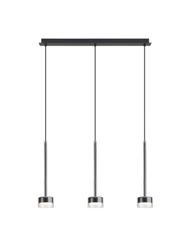 Suspension ligne 3xGX53, 12W, IP20,Verre Transparent  - Mantra - Tonic