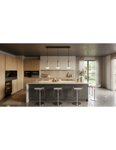 Suspension ligne 3xGX53, 12W, IP20,Verre Chromé - Mantra - Tonic 2