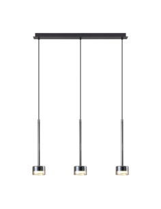 Suspension ligne 3xGX53, 12W, IP20,Verre Bronze - Mantra - Tonic