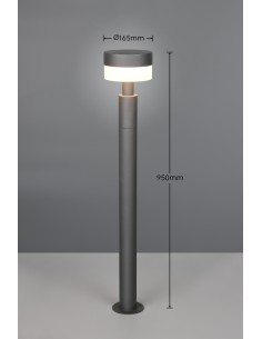 Borne lumineuse extérieure Mackenzie LED anthracite 800 lumens 2