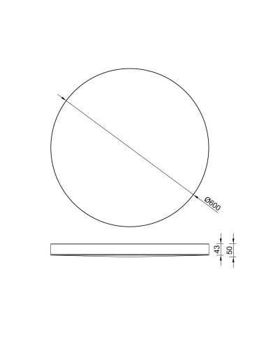 Plafonnier Led intégré 50W 3000K-4000K-5000K IP20 blanc  - Mantra - Turin