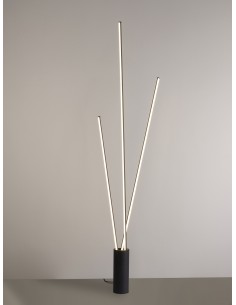 Lampadaire Led Diam. 11cm, 3000K, 4300LM, 67W Noir - Mantra - Vertical 2