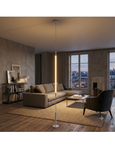 Lampadaire suspendu Diam. 8cm, 3000K, 2400LM, 40W Blanc - Mantra - Vertical 2