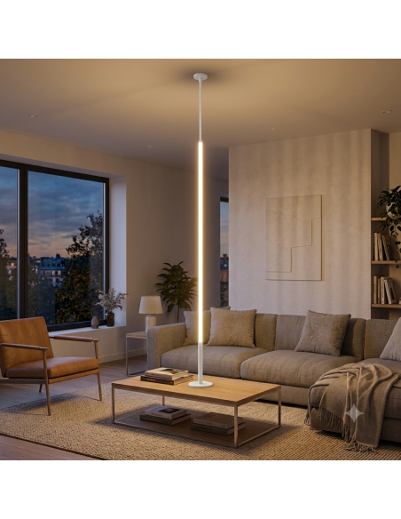 Lampadaire suspendu Diam. 8cm, 3000K, 2160LM, 36W Noir - Mantra - Vertical