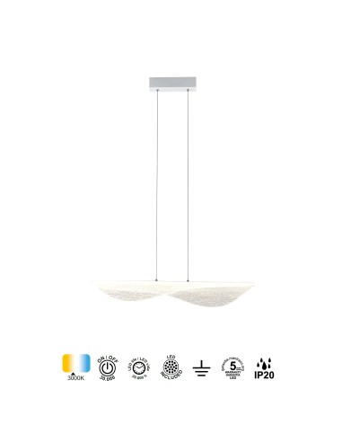 Grande Suspension LED 50W 3000K 3000Lm Blanc - Mantra - Bianca