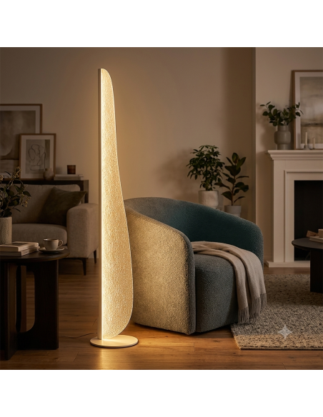 Lampadaire 3000K, 1200LM, 20W Acrylique Blanc - Mantra - Bianca