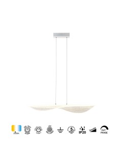 Petite suspension LED 40W 3000K 2450LM Dimmable - Mantra - Bianca 2