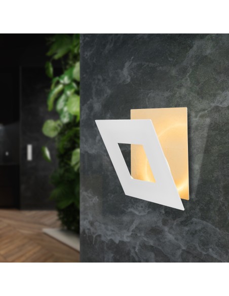 Applique Murale LED 12W 840 3000K Aluminium Or/Blanc - Mantra - Dalia