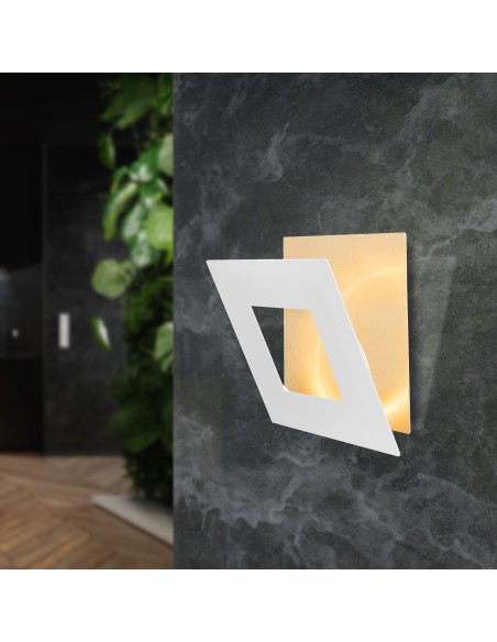 Applique Murale LED 18W 1260LM 3000K Aluminium Blanc/Or - Mantra - Dalia