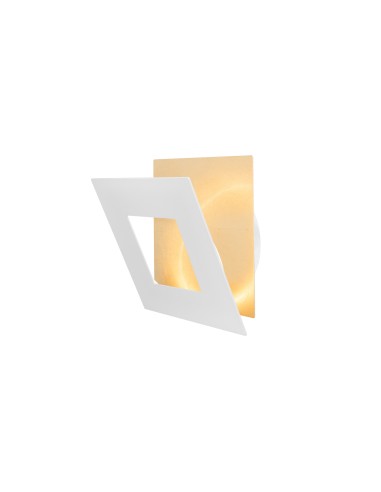 Applique Murale LED 18W 1260LM 3000K Aluminium Blanc/Or - Mantra - Dalia