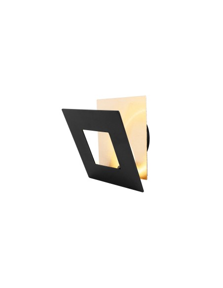 Applique Murale LED 18W 1260LM 3000K Aluminium Noir/Or - Mantra- Dalia