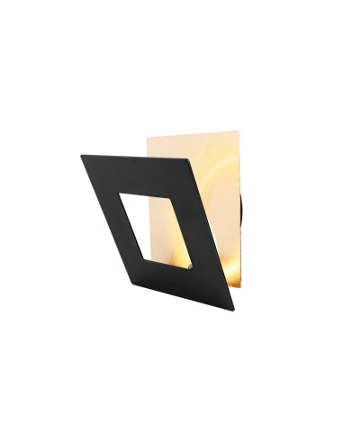 Applique Murale LED 24W 1680LM 3000K Aluminium Noir/Or - Mantra- Dalia