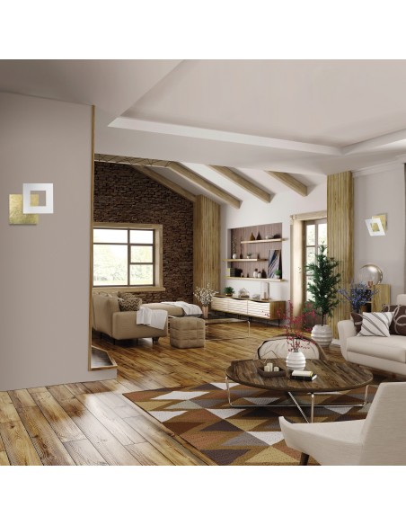 Applique Murale LED 40W 2800LM 3000K Aluminium Blanc/Or - Mantra- Dalia