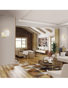 Applique Murale LED 40W 2800LM 3000K Aluminium Blanc/Or - Mantra- Dalia 2