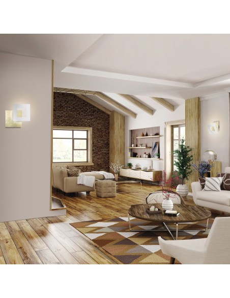 Applique Murale LED 40W 2800LM 3000K Aluminium Blanc/Or - Mantra- Dalia