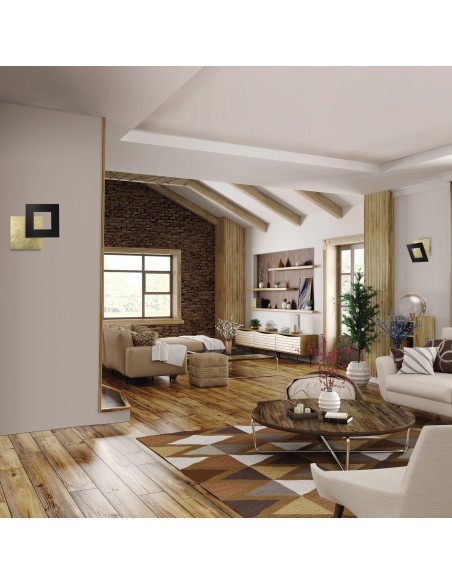Applique Murale LED 40W 2800LM 3000K Aluminium Noir/Or- Mantra - Dalia