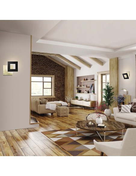 Applique Murale LED 40W 2800LM 3000K Aluminium Noir/Or- Mantra - Dalia