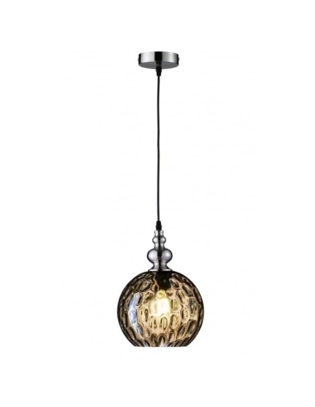 Suspension Led Uller verre ambré ronde - Fischer & Honsel Leluminaireled.com