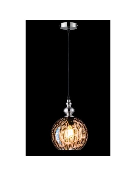 Suspension Led Uller verre ambré ronde - Fischer & Honsel Leluminaireled.com