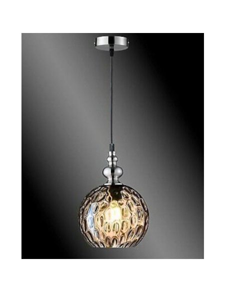 Suspension Led Uller verre ambré ronde - Fischer & Honsel Leluminaireled.com
