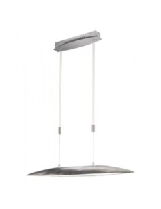 Suspension Led métal et verre Colmar 105 nickel - Fischer & Honsel Leluminaireled.com