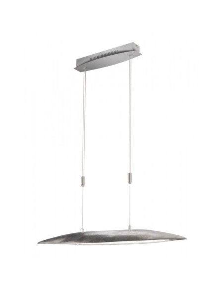 Suspension Led métal et verre Colmar 105 nickel - Fischer & Honsel Leluminaireled.com