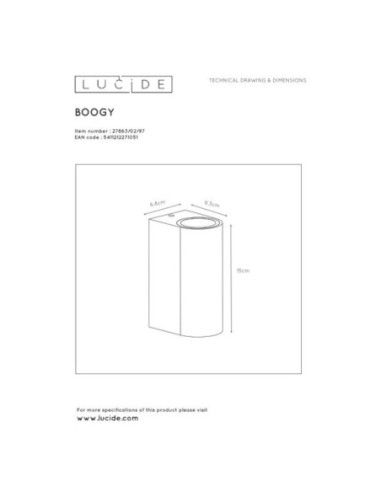 Applique extérieure Led Boogy - Lucide Leluminaireled.com