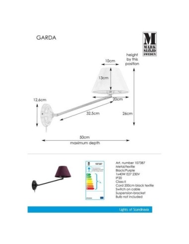 Applique Led Garda - Markslöjd Leluminaireled.com
