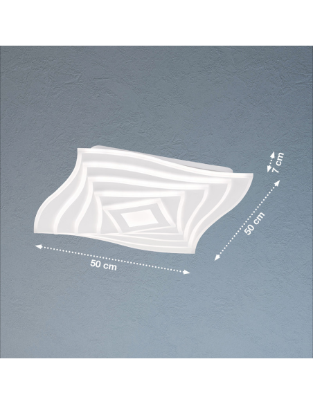 Plafonnier/applique Led CCT RGB Hero - Fischer & Honsel Leluminaireled.com dessin technique