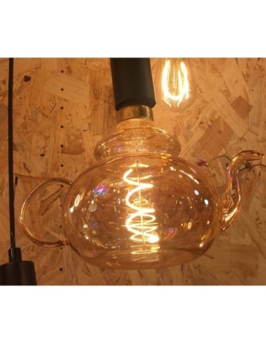 Ampoule décorative Led à filament E27 Tea ambrée - Sampa Helios Leluminaireled.com